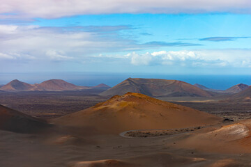 Fototapeta na wymiar Volcanoes of Lanzarote, Canary Islands, Spain
