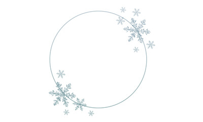 Schneeflocken Wreath - Rahmen mit Schneeflocken