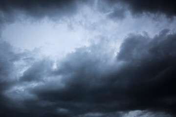 Blue sky with white clouds, weather concept