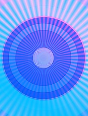 放射状に広がる光と円のイメージ