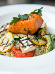 grilled salmon steak