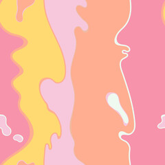 Abstract simple minimalistic liquid marble pattern. Flat design. Swirls of color. Seamless pastel background