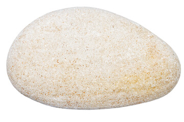 Top view of single gray pebble