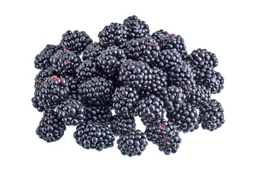 Black mulberry isolated on white