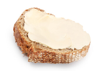 Bread slice with fresh butter