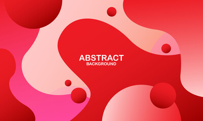 Colorful geometric background. Red elements with fluid gradient. Dynamic shapes composition. Eps10 vector