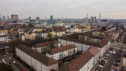 The city of Frankfurt Germany from above - urban photography