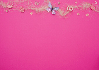 background for spring and easter time in pink