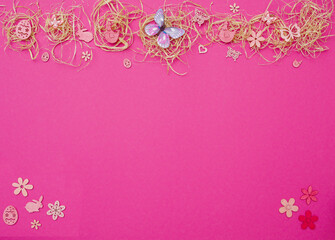 background for spring and easter time in pink