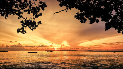 sunset on the sea Indonesia