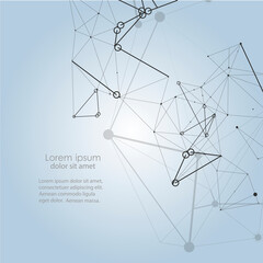 Modern vector with connection modern design. Minimal interior decoration concept. Communication symbol. Decorative line style. Network connection structure. Web design