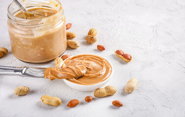 Tasty snack with peanut butter