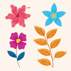 four garden icons