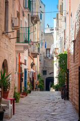 Fototapeta na wymiar Oldtown street, region Puglia, Southern Italy 