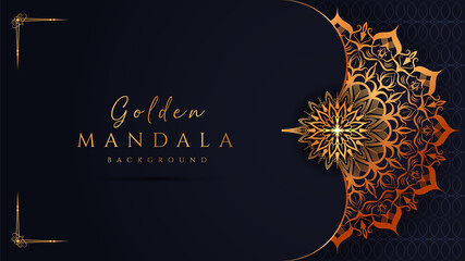 Ornamental luxury mandala background with golden arabesque pattern arabic islamic east style.decorative mandala design