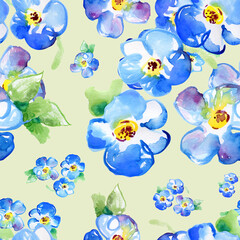 Seamless pattern of flowers forget-me-9.jpg, Seamless pattern of flowers forget-me