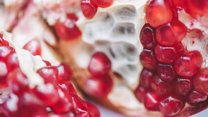  pomegranate Close up view -  pomegranate Macro