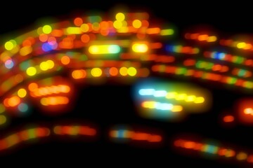 Blurred futuristic technologic stream data Speed of digital neon glowing lights 3D rendering