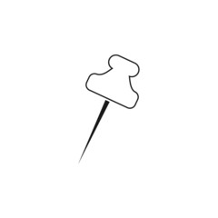 Push pin - vector icon