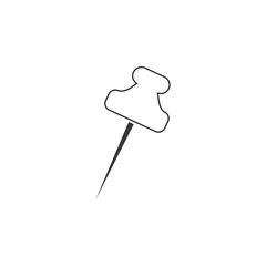 Push pin - vector icon