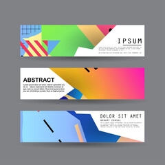 Fototapeta premium Vector horizontal banner template, abstract design
