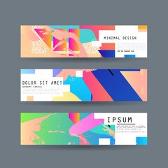 Vector horizontal banner template, abstract design