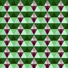 Abstract vector background. Green and red rhombuses.