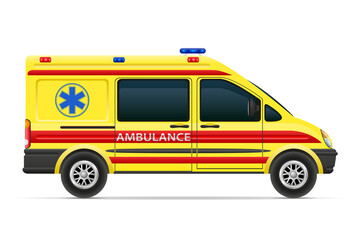 ambulance car medical vehicle vector illustration