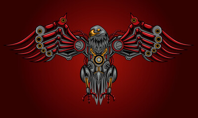 Eagle Steampunk Illustration