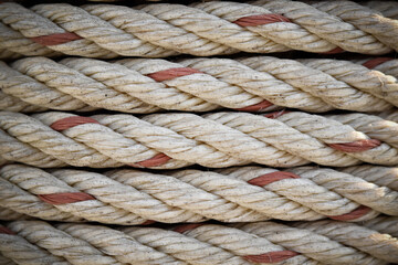 Top view of nylon rope for background.