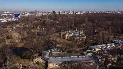 The Berlin Zoo from above - aerial view - urban photography
