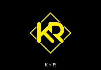 Yellow KR initial letter