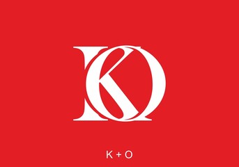 White red of KO initial letter