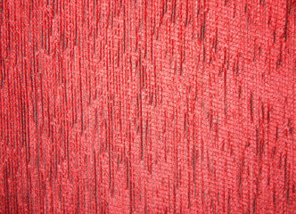 Background with texture of red fabric, copy space