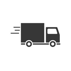 Fototapeta na wymiar Fast shipping delivery truck icon.
