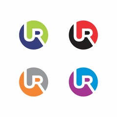 Abstract Letters UR Logo Vector 001