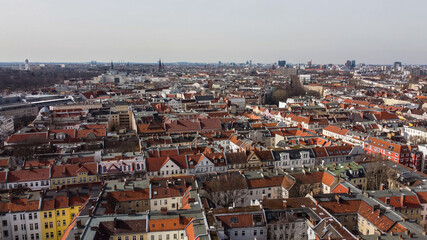 Fototapeta premium Apartment blocks in Berlin - view from above - urban photography