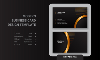 Modern Colorful professional business card, clean stylish visiting card template design