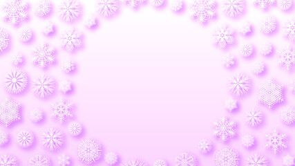 Abstract Background Winter Frame With Snowflakes Shadows Vector Design Style Template