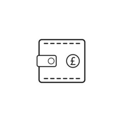 Wallet linear vector icon. Wallet concept stroke symbol design.