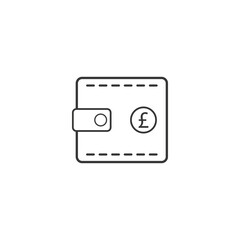 Wallet linear vector icon. Wallet concept stroke symbol design.
