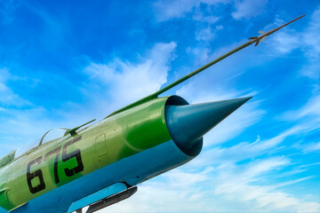 Obsolete Russian Mig War Plane as Decoration in the Sandino District, Santa Clara, Cuba