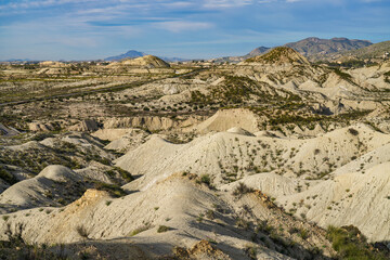 The Badlands of Abanilla and Mahoya near Murcia in Spain