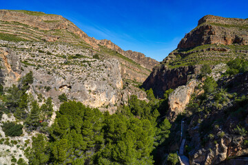 Fototapeta na wymiar Canyon de Almadenes near Cieza in the Murcia region of Spain