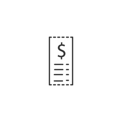 Invoice linear vector icon. Invoice concept stroke symbol design.