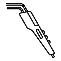 3d electronic pen icon, outline style