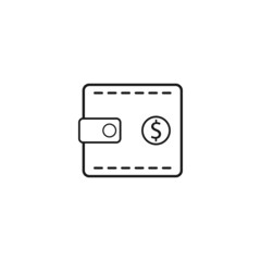 Wallet linear vector icon. Wallet concept stroke symbol design.