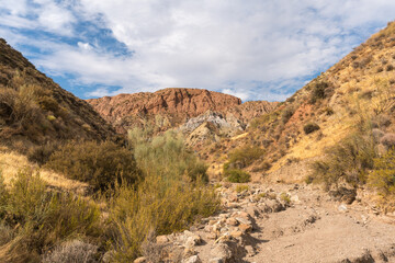 dry stream in a mountainous area in southern Spain