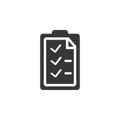 checklist icon. high quality filled checklist icon on white background. from marketing collection flat trendy vector checklist symbol.