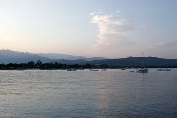 Baie de St Cyprien au crépuscule - Corse du Sud